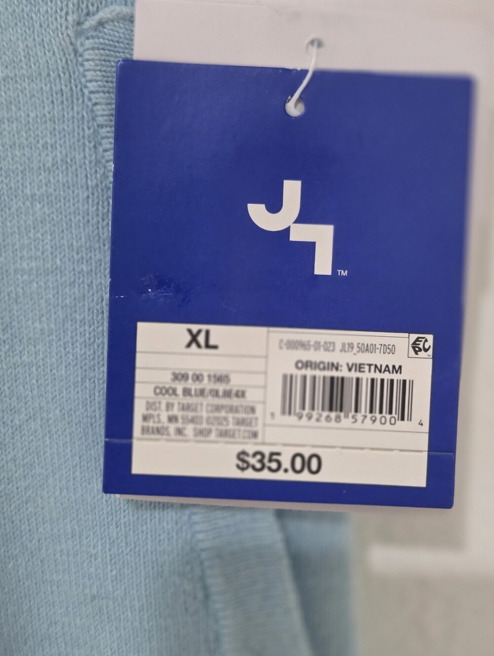 JoyLab Womens High-Rise Knit Cargo Wide Leg Pants in Cool Blue - Picture 11 of 11